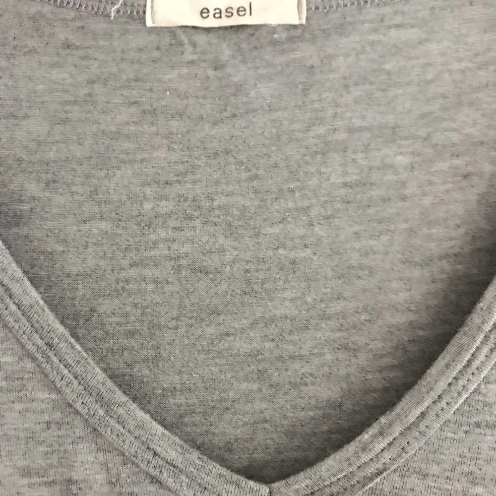 Anthropologie Easel | Ruffle Hem Tunic Dress Size L Gray Pullover Stretch